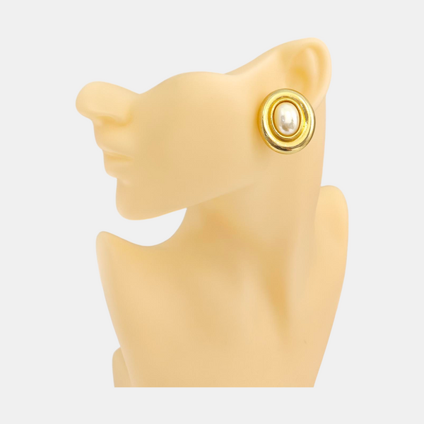Metal Gold Clip On Earrings