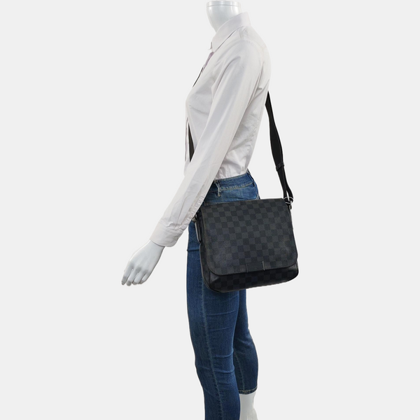DISTRICT PM Damier Graphite Coated Canvas Gray