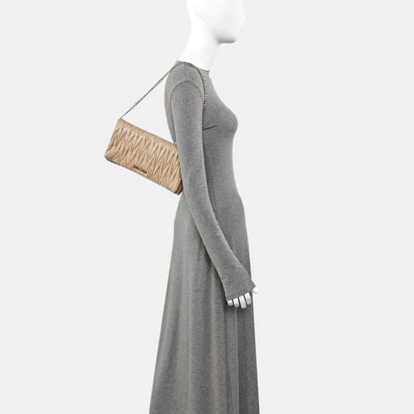 Miu Délice Quilted Lambskin Beige
