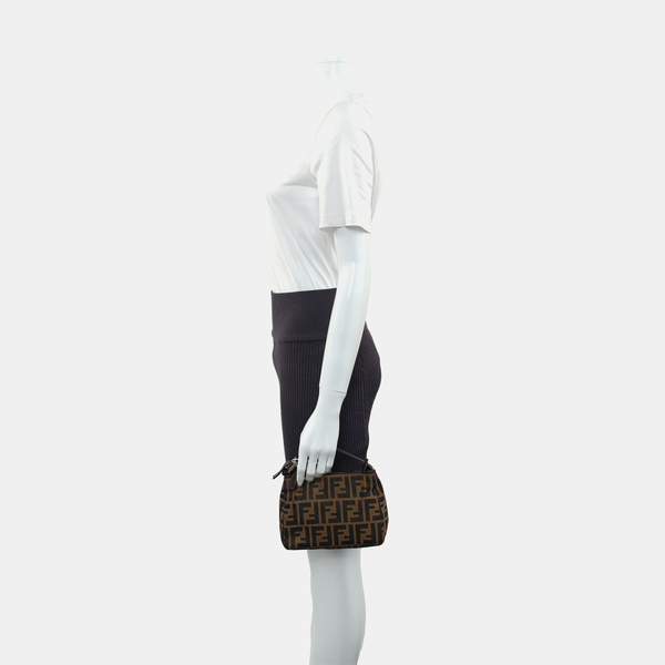 Canvas Top Handle Bag Brown
