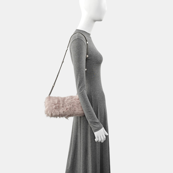 Fabric Shoulder Bag Pink