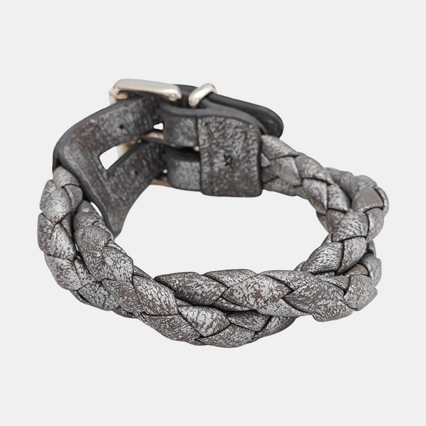Leather Gray Bangle