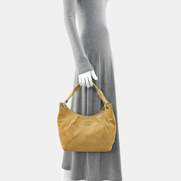 HOBO Quilted Suede Beige