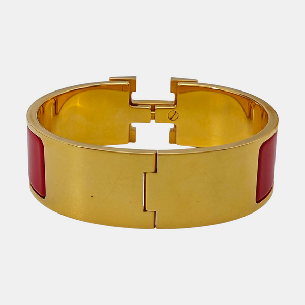 Brazalete Clic Clac H de metal rojo