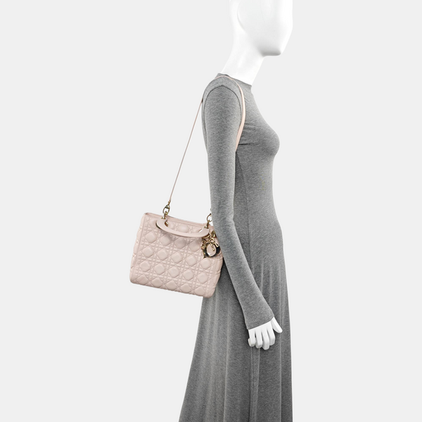 Lady Dior Medium Cannage Lambskin Pink
