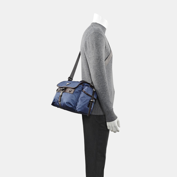 Nylon Shoulder Bag Blue