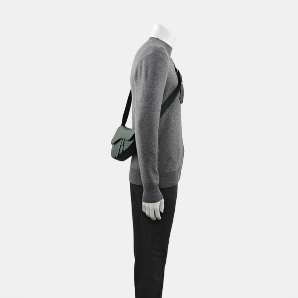 Saddle Medium Calfskin Green