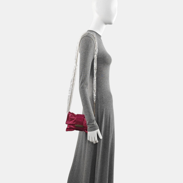 Fabric Crossbody Bag Red