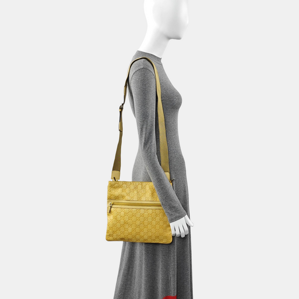 Monogram Calfskin Shoulder Bag Yellow
