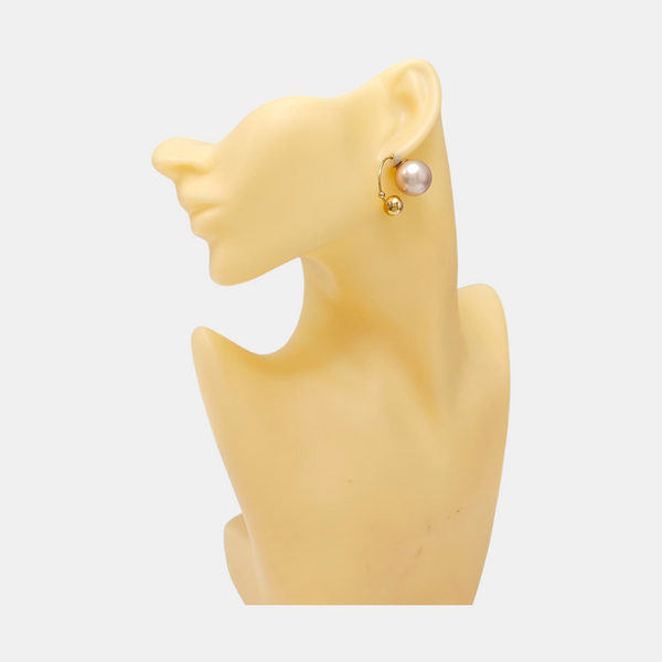 Ultradior Metal Beige Stud Earrings