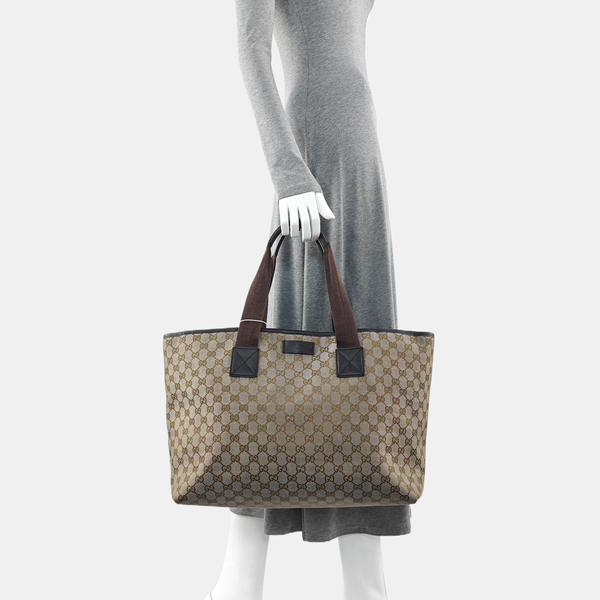 Monogram Canvas Top Handle Bag Brown