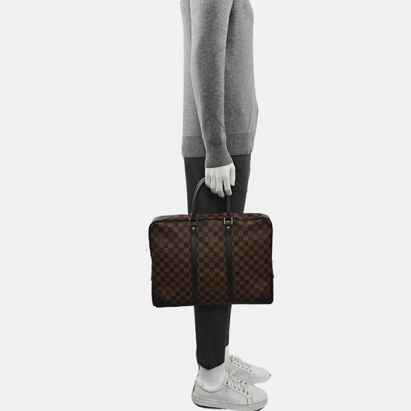 PORTE-DOCUMENTS Damier Ebene Coated Canvas Brown