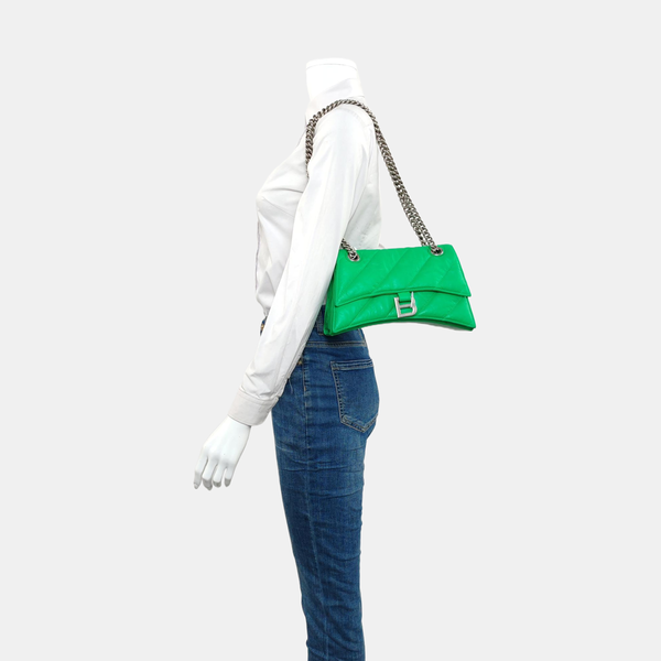 Crush Small Quilted Calfskin Green