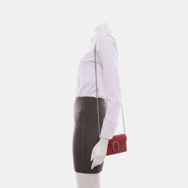 Authenticated pre-owned Dionysus Super Mini Calfskin Red - Crossbody Bag at Looply