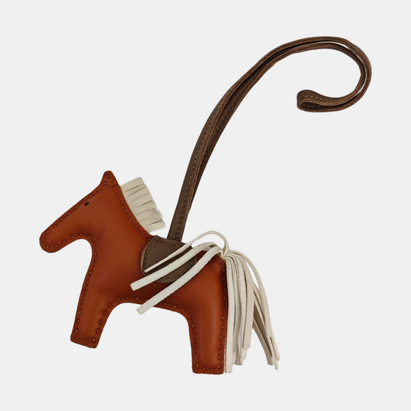 Leather Bag Charm Brown