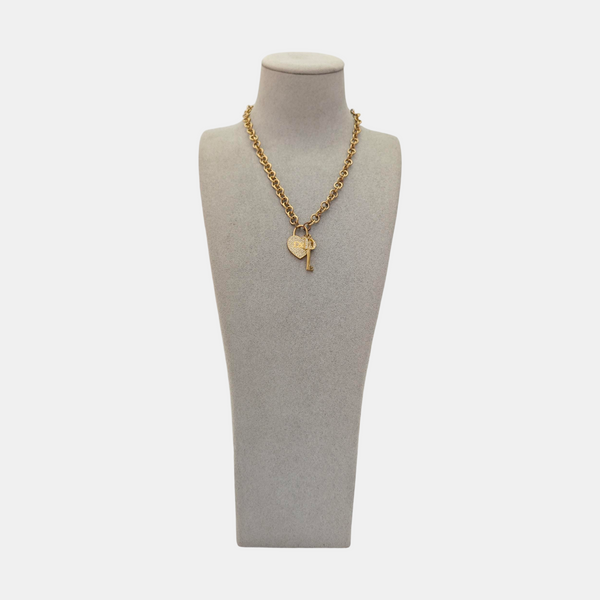 Lucky Locket Metal Gold Necklace