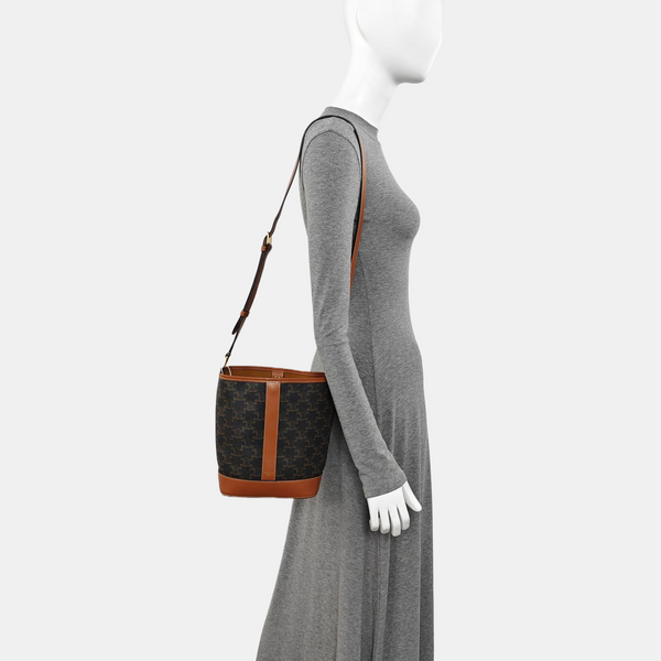 TRIOMPHE CANVAS Small Coated Canvas Brown