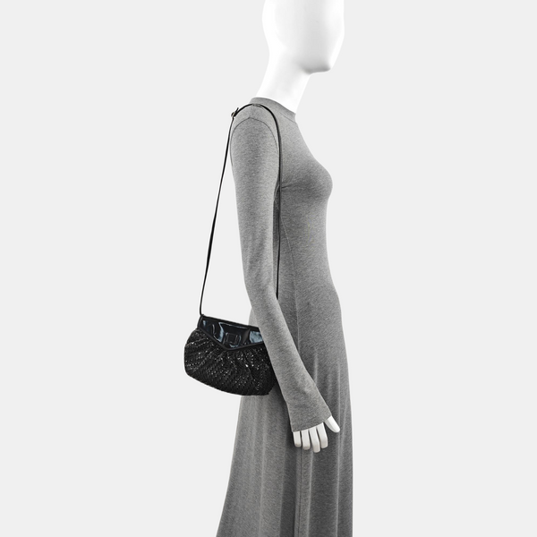 Leather Shoulder Bag Black