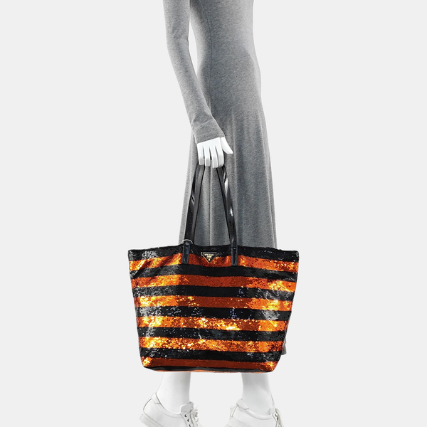 Sequins Tote Bag Black
