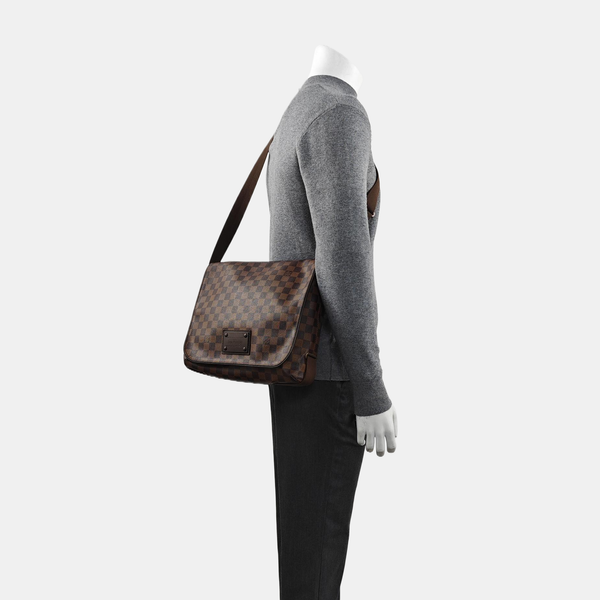 DISTRICT MM Damier Ebene Coated Canvas Brown