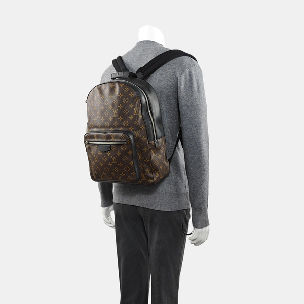 JOSH Monogram Coated Canvas Brown