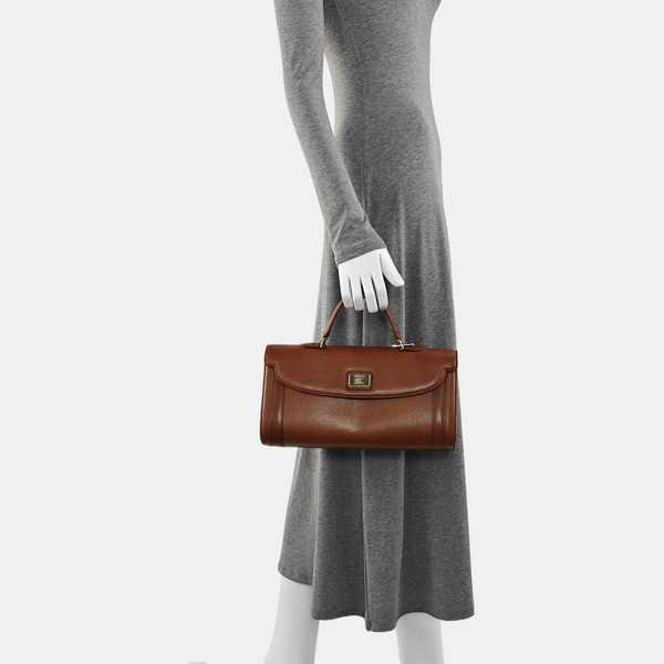 Calfskin Shoulder Bag Brown