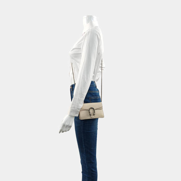 Authenticated pre-owned Dionysus Super Mini Calfskin White - Crossbody Bag at Looply