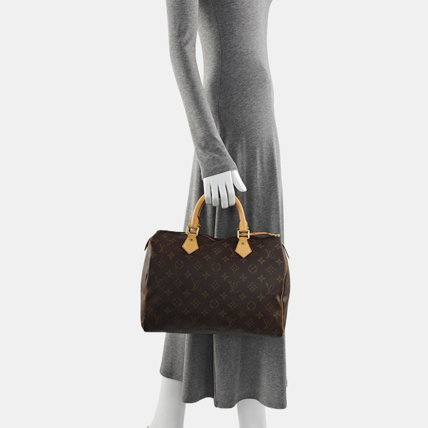 SPEEDY 30 Monogram Coated Canvas Brown