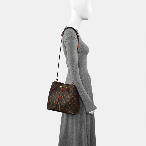 NÉONOÉ MM Monogram Coated Canvas Brown
