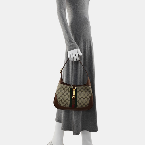 Jackie 1961 Small Monogram Coated Canvas Beige