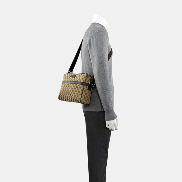 Monogram Canvas Shoulder Bag Beige