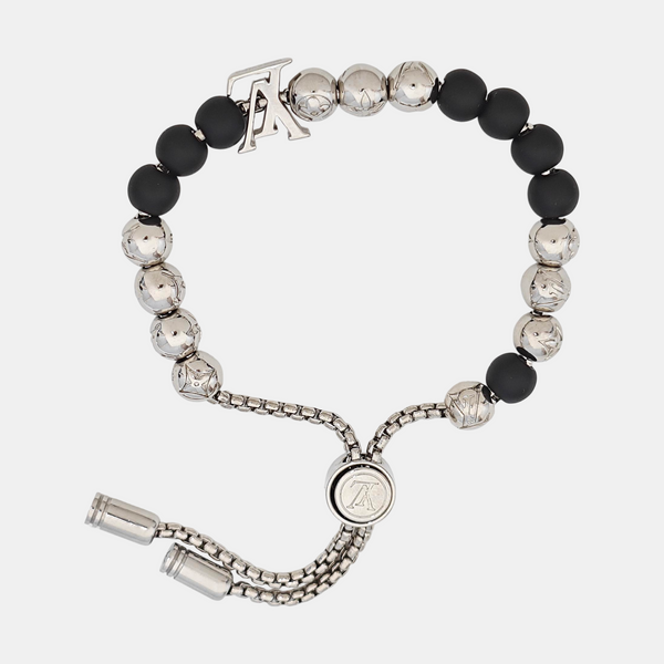 MONOGRAM COLORS PEARLS Metal Silver Bracelet