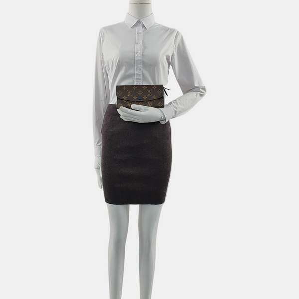 EMILIE Monogram Coated Canvas Brown Wallet