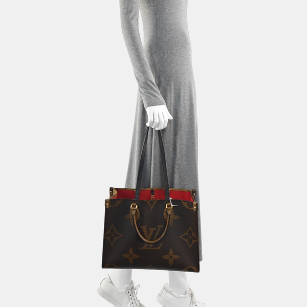 ONTHEGO MM Monogram Coated Canvas Brown
