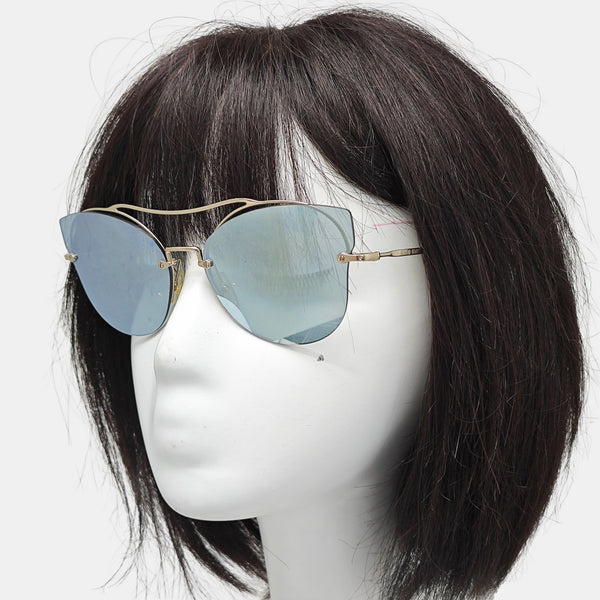 Blue Synthetic Sunglasses