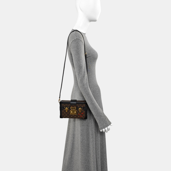 PETITE MALLE Monogram Coated Canvas Brown