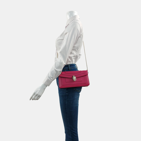 SERPENTI FOREVER Quilted Calfskin Red