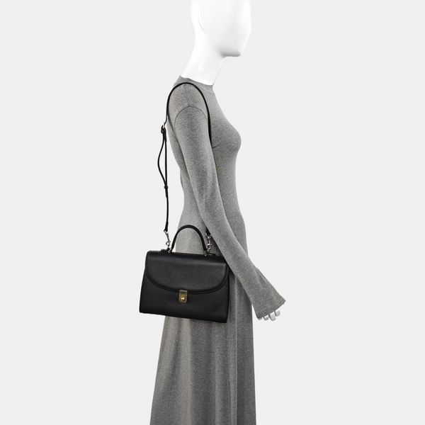 Calfskin Shoulder Bag Black