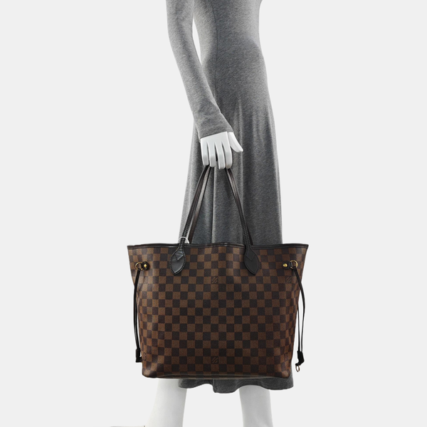 NEVERFULL MM Damier Ebene Coated Canvas Brown