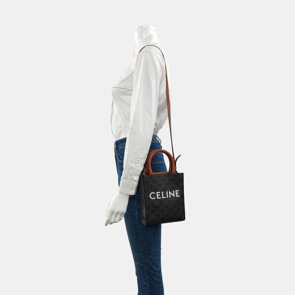 CABAS CELINE Mini Coated Canvas Brown