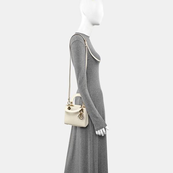 Lady Dior Mini Lizard White