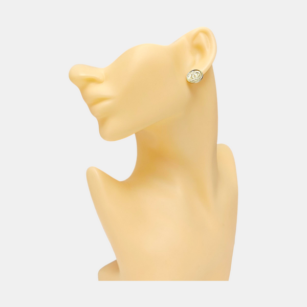 Metal Gold Stud Earrings