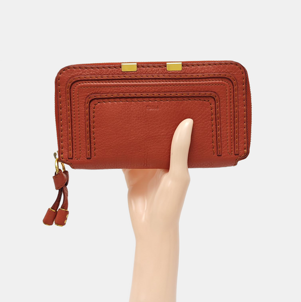 Marcie Calfskin Orange Wallet