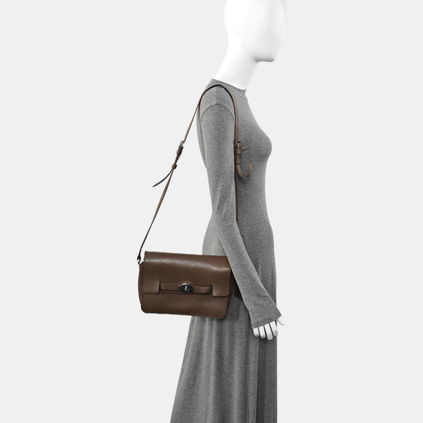 Calfskin Shoulder Bag Brown