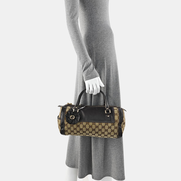 Monogram Canvas Top Handle Bag Brown