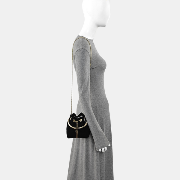 Suede Shoulder Bag Black