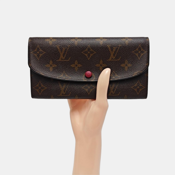 EMILIE Monogram Coated Canvas Brown Wallet