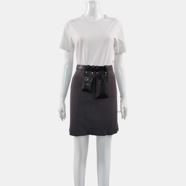 2 Pockets Leather Black