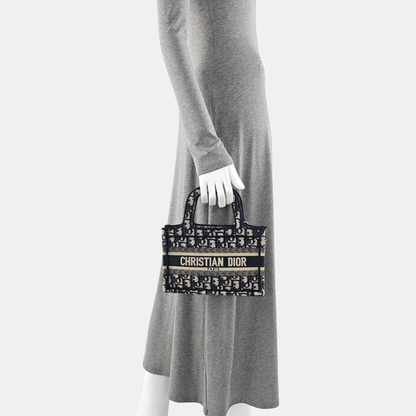 Book Tote Mini Canvas Blue