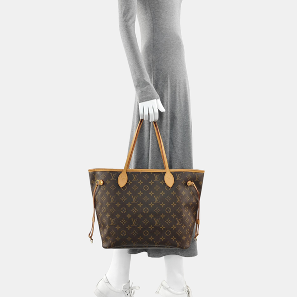 NEVERFULL MM Monogram Coated Canvas Brown